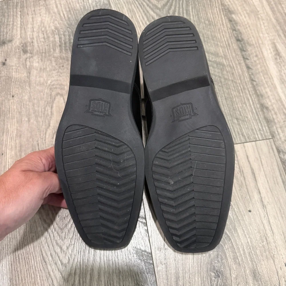 Florsheim Kids Reveal Cap Toe Oxford Jr Dress Shoes Black Boys Size 5M